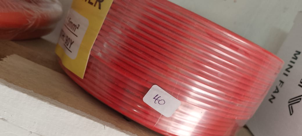1.5m red wire single